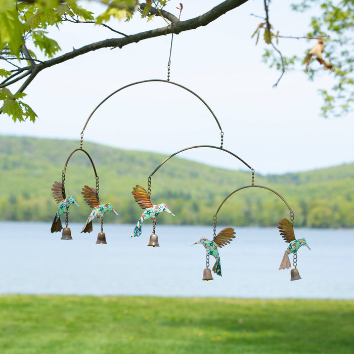 Happy Gardens - Floral Hummingbird Hanging Mobile