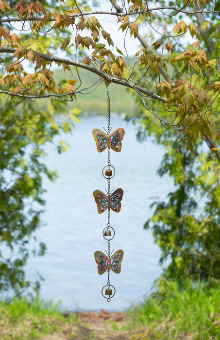 Happy Gardens - Triple Floral Butterfly Hanging Ornament