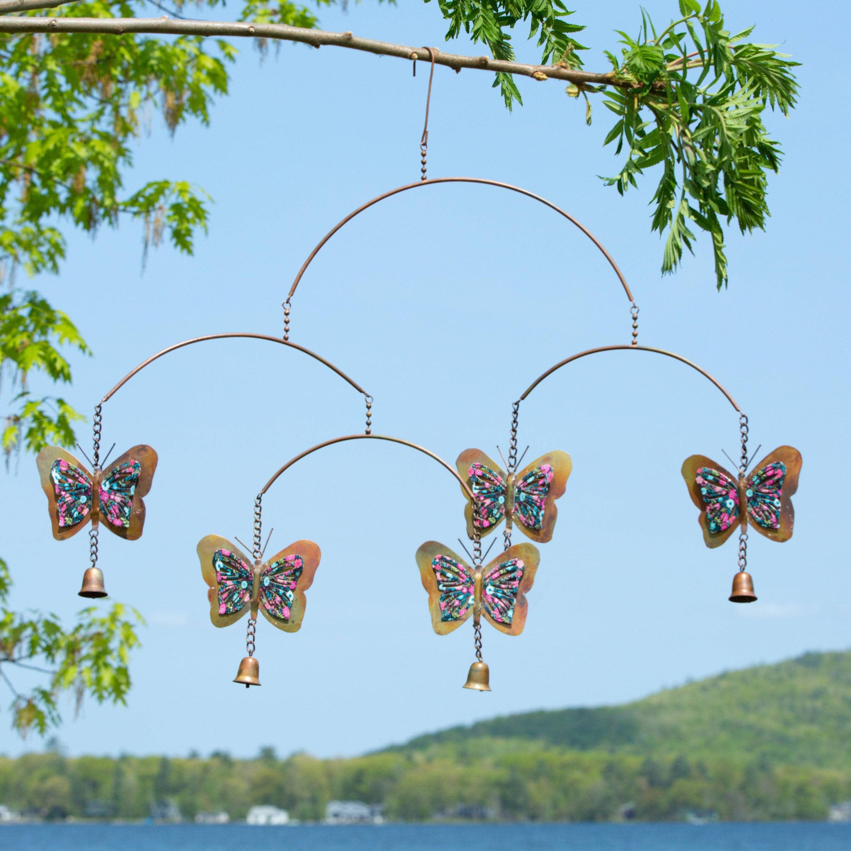 Floral Butterfly Hanging Mobile – Happy Gardens