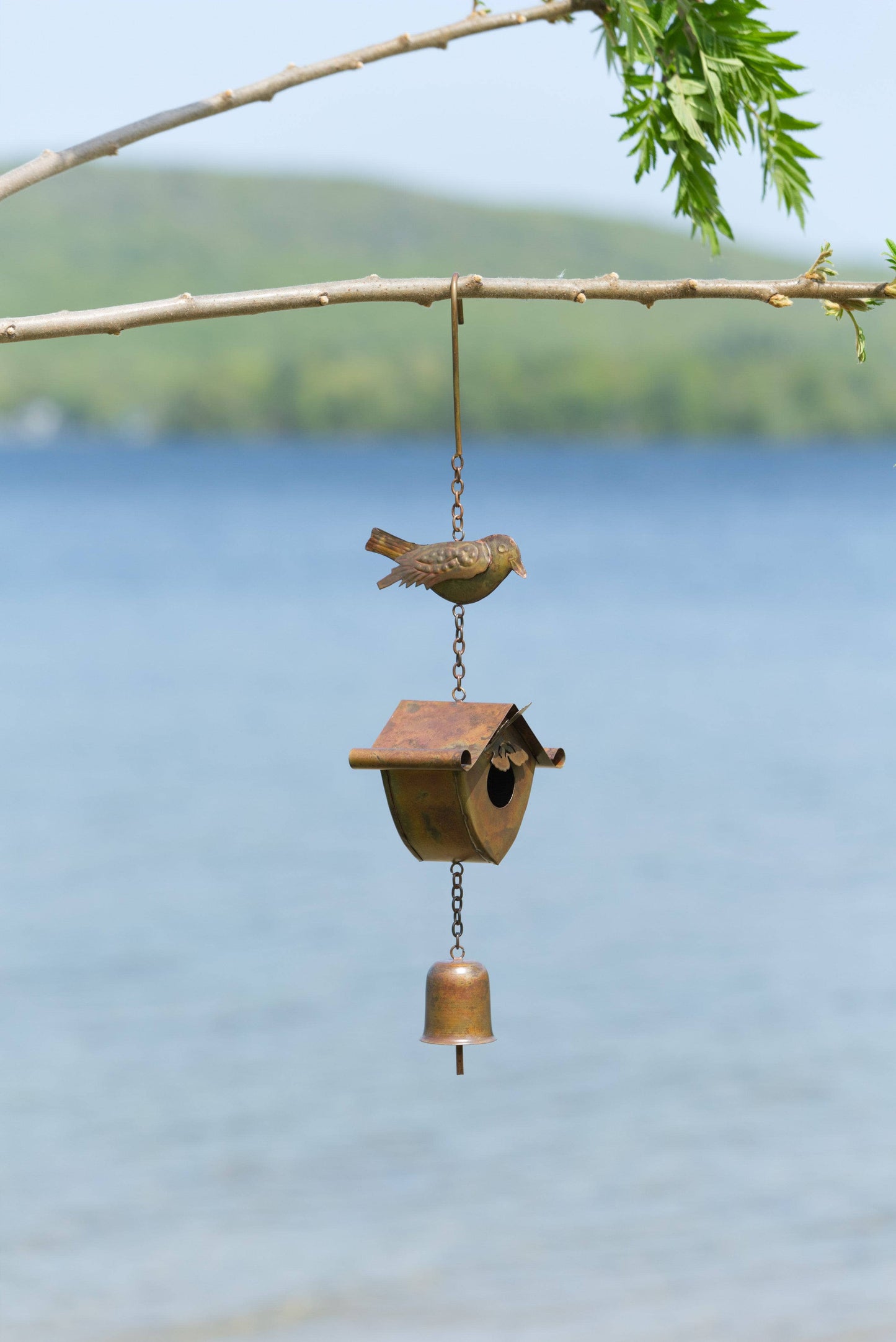 Happy Gardens - Bird, Birdhouse and Bell Hanging Ornament
