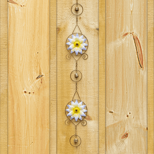Triple Daisy Multicolor Hanging Ornament - Happy Garden