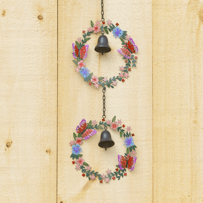 Triple Wreath Multicolor Hanging Ornament - Happy Gardens