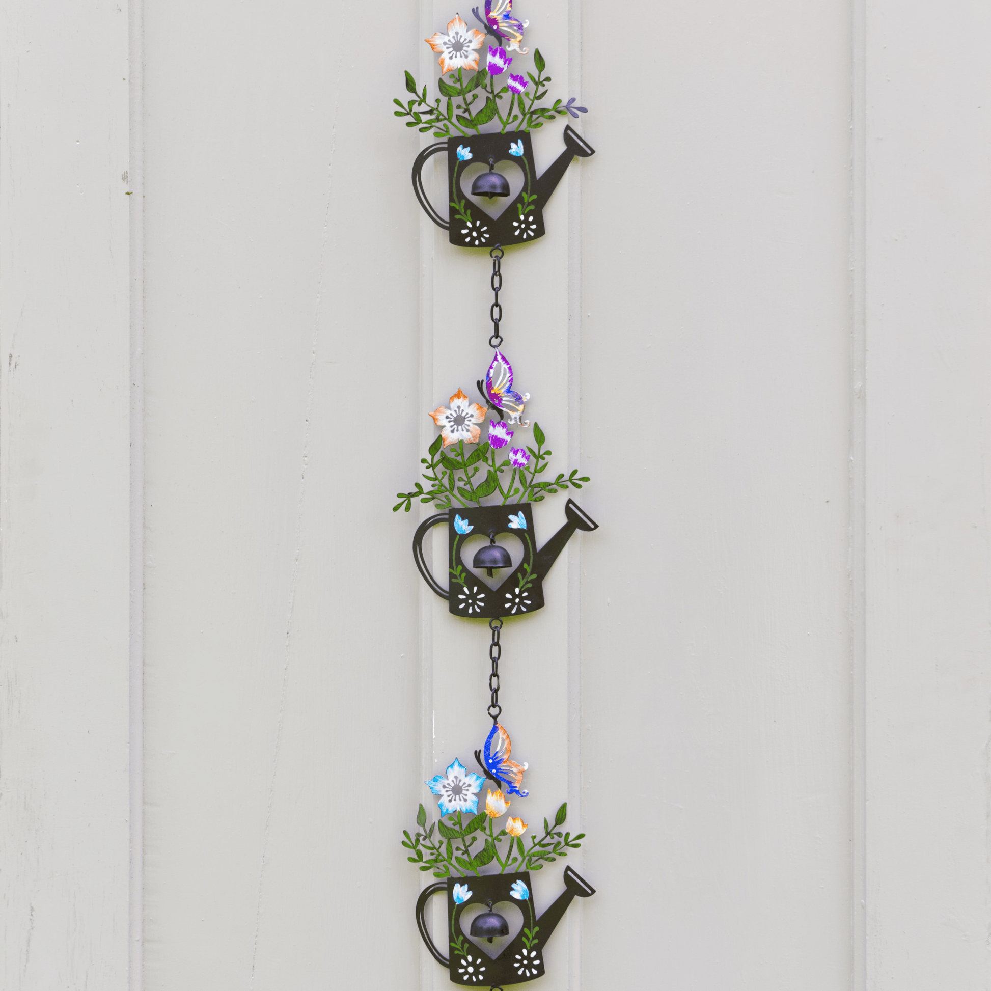Triple Watering Can Multicolor Hanging Ornament - Happy Gardens