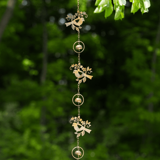 Triple Birds Flamed Hanging Ornament - Happy Gardens