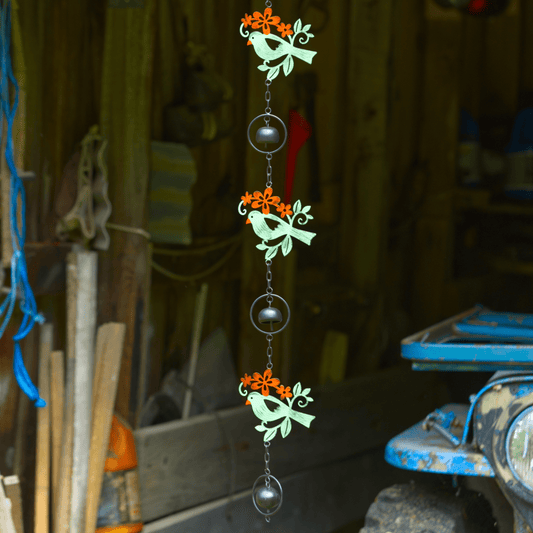 Triple Birds Multicolor Hanging Ornament - Happy Gardens