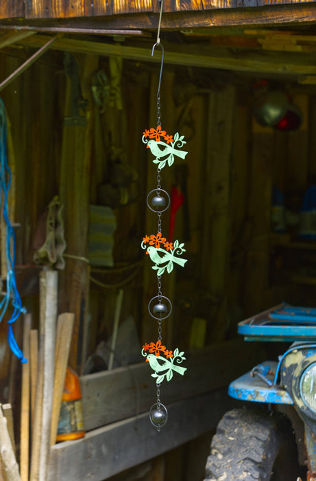 Triple Birds Multicolor Hanging Ornament - Happy Gardens