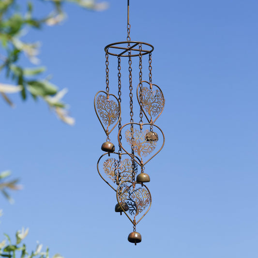 Heart Tree of Life Hanging Wind Chime - Happy Gardens