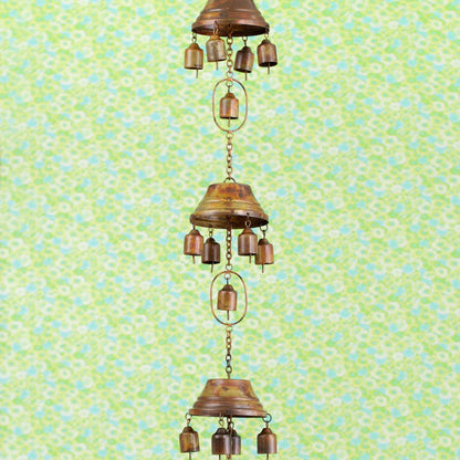 Multiple Bells Hanging Ornament - Happy Gardens