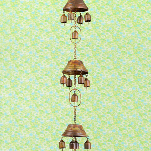 Multiple Bells Hanging Ornament - Happy Gardens