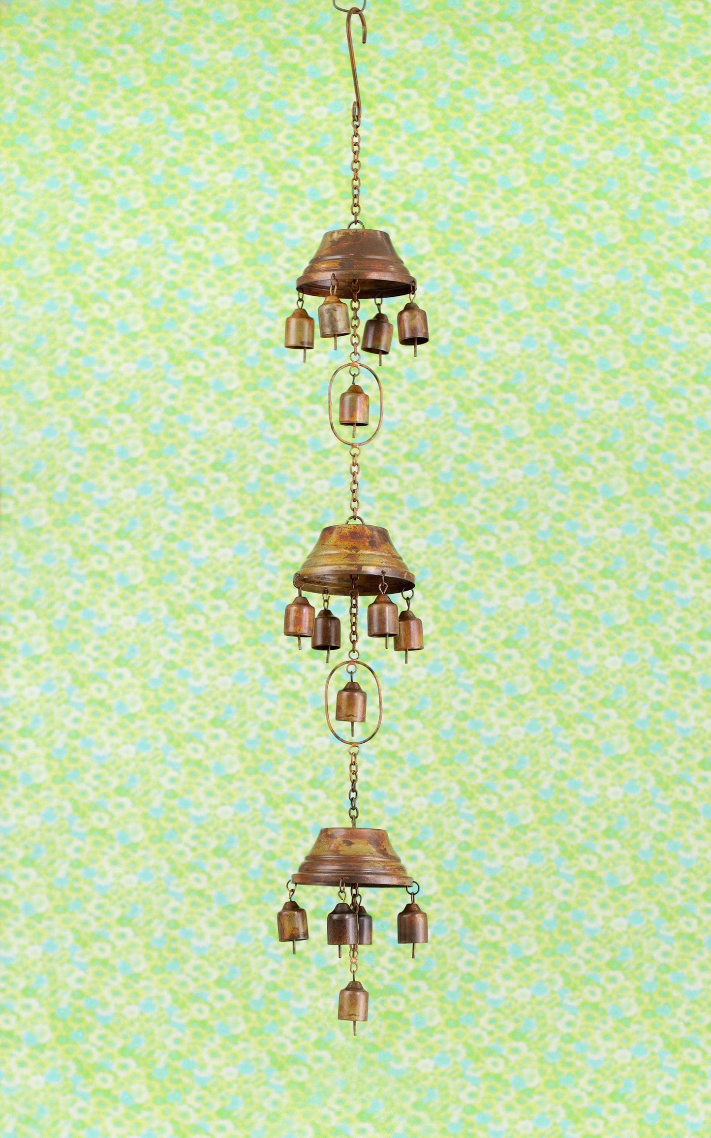 Multiple Bells Hanging Ornament - Happy Gardens