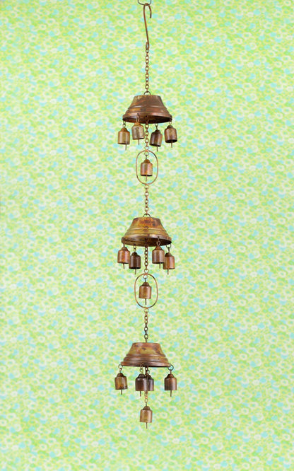 Multiple Bells Hanging Ornament - Happy Gardens