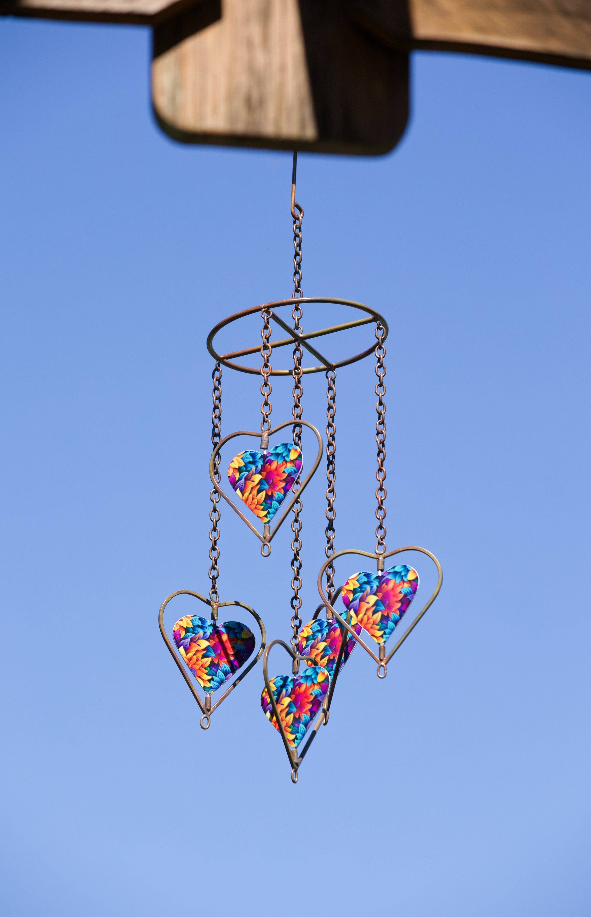 Floral Heart Multicolor Hanging Ornament - Happy Gardens