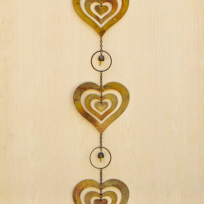 Triple Heart Flamed Ornament - Happy Gardens