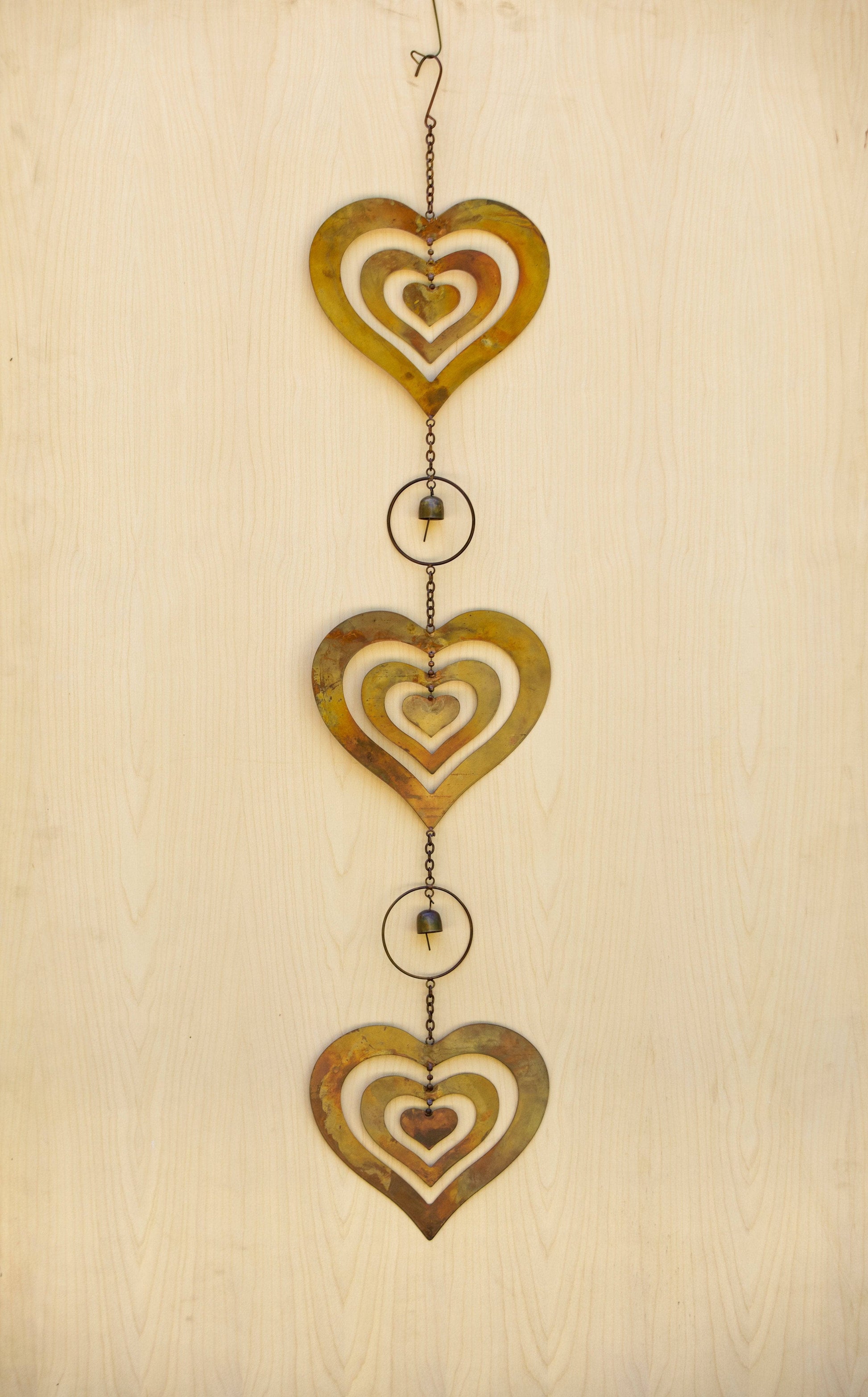 Triple Heart Flamed Ornament - Happy Gardens