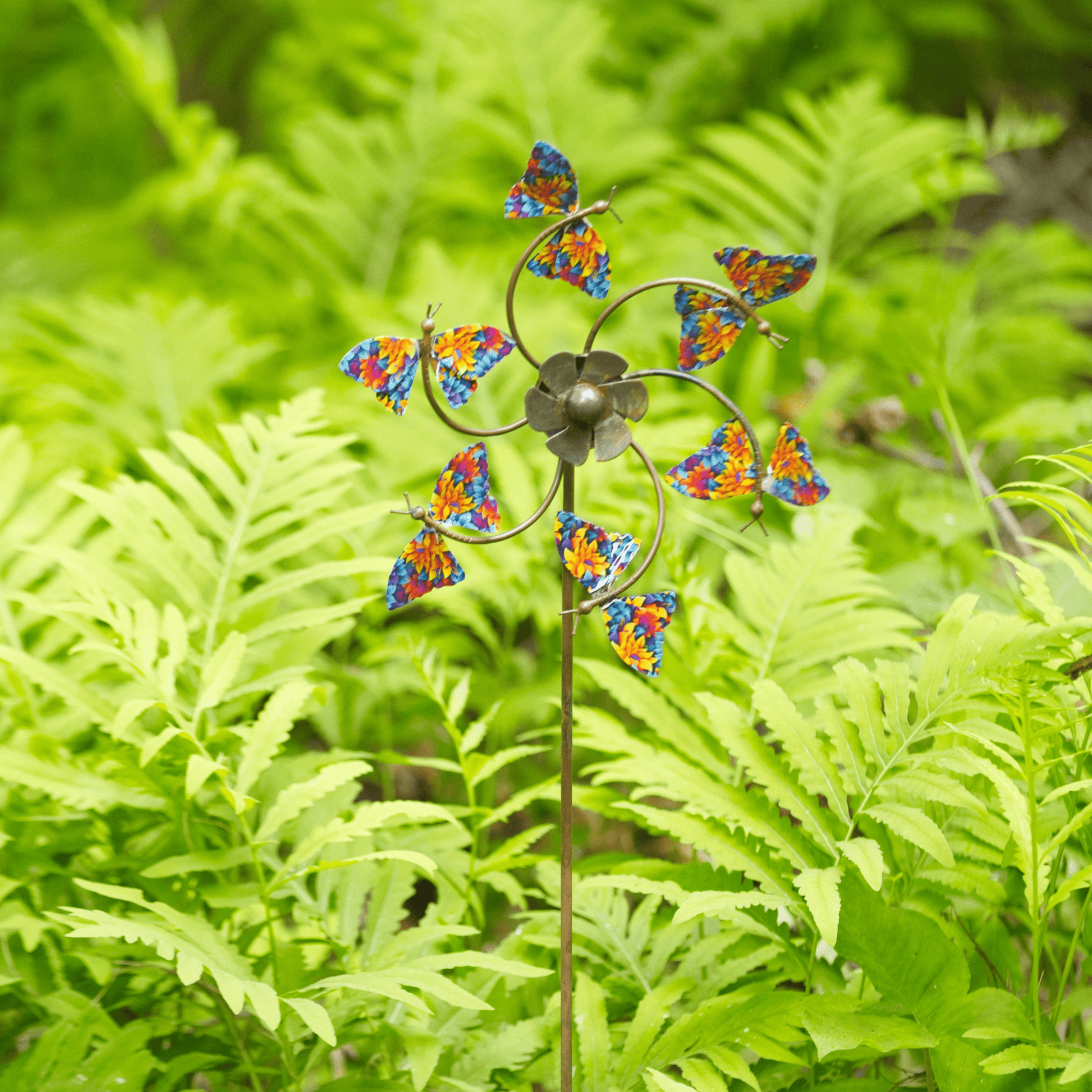 Butterflies Floral Kinetic Spinner 12" - Happy Gardens