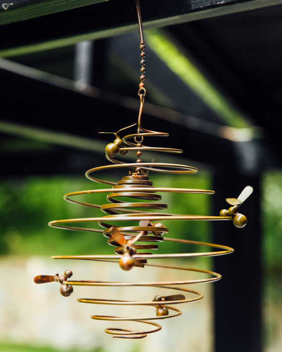Happy Gardens - Bees (Double) Spiral Garden Ornament