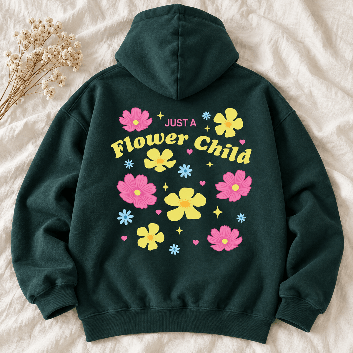 Just A Flower Child - Oversized Hoodie