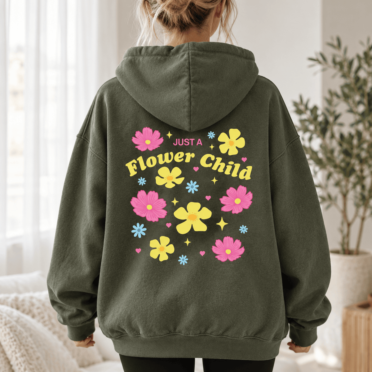 Just A Flower Child - Oversized Hoodie
