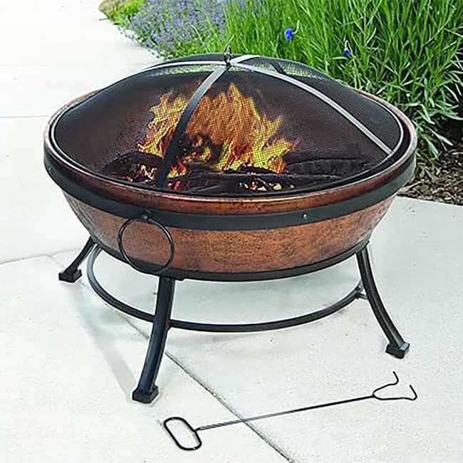 Steel Outdoor Fire Bowl w/Screen