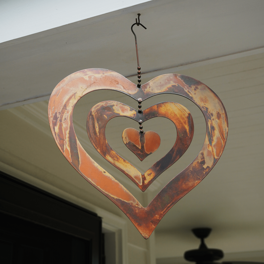 Happy Gardens - Triple Spinning Heart Ornament