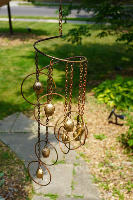 Happy Gardens - Circle with Bells Spiral Mobile