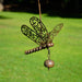 Hanging Dragonfly with Bell Ornament - Happy Gardens