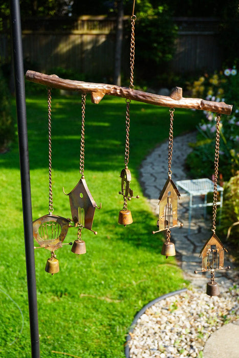 Happy Gardens - Bamboo Bird House Wind Chime