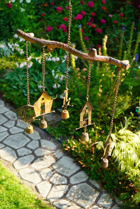 Happy Gardens - Bamboo Bird House Wind Chime