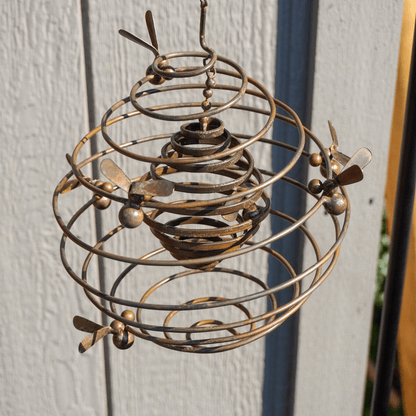 Happy Gardens - Bees (Double) Spiral Garden Ornament