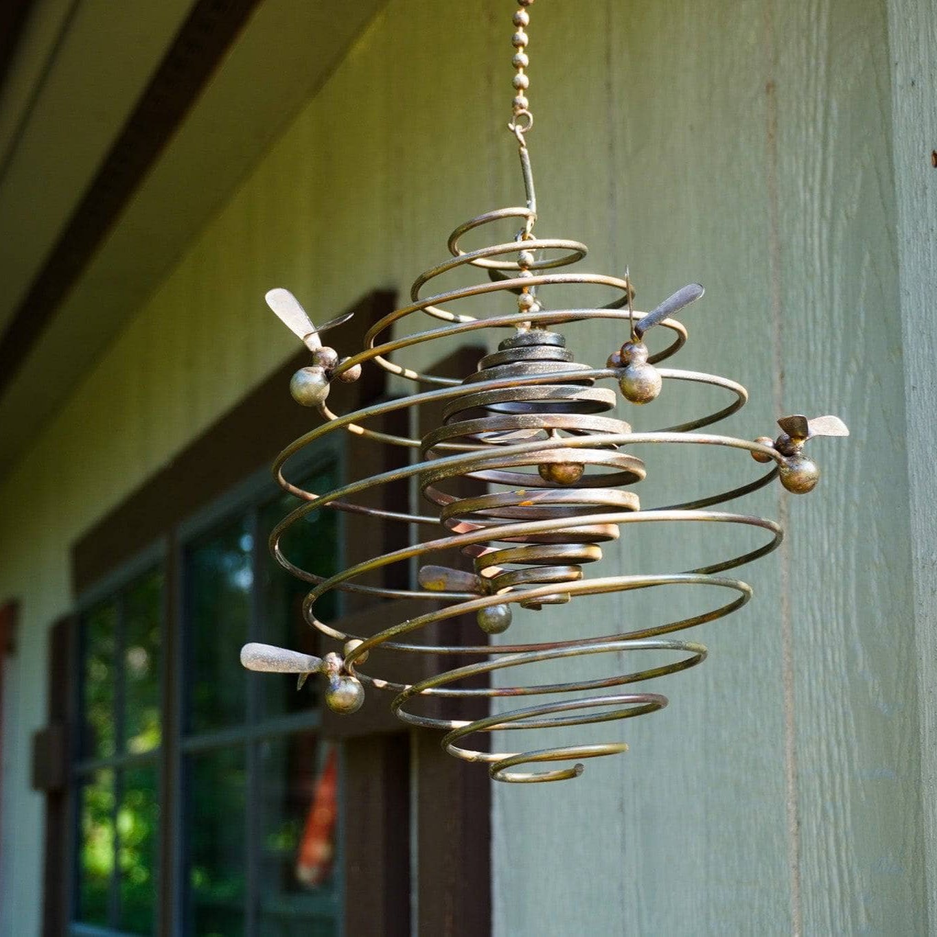 Bees (Double) Spiral Garden Ornament