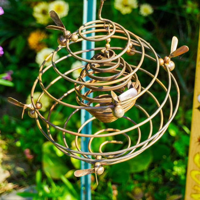 Happy Gardens - Bees (Double) Spiral Garden Ornament