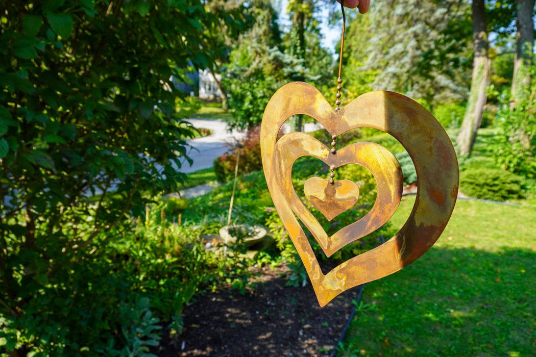 Happy Gardens - Triple Spinning Heart Ornament