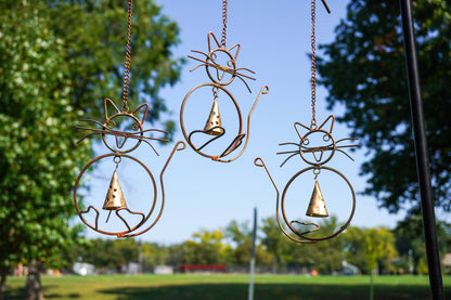 Happy Gardens - Cats w/Bells Wind Chime