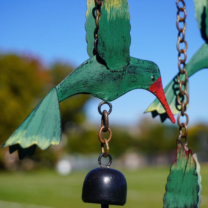 Hanging Hummingbird Multicolor Wind Chime - Happy Gardens