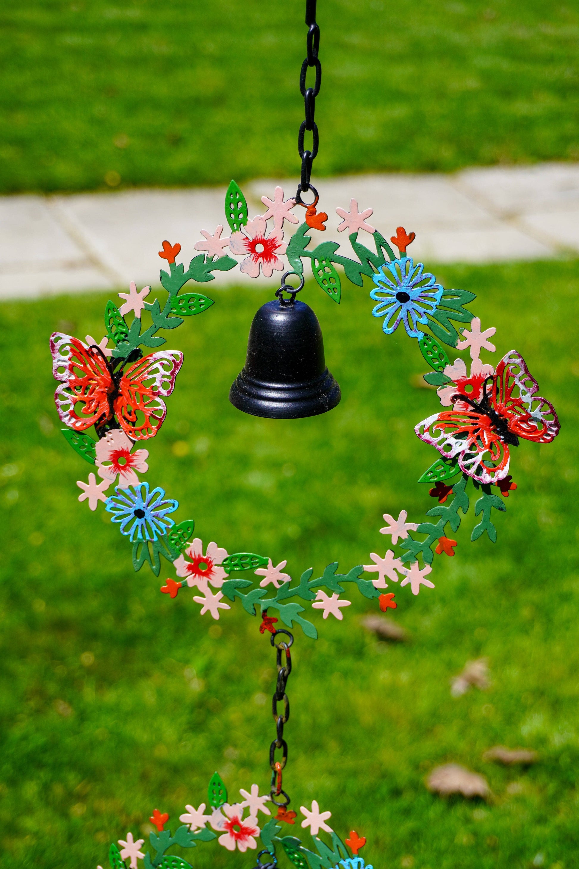 Triple Wreath Multicolor Hanging Ornament - Happy Gardens