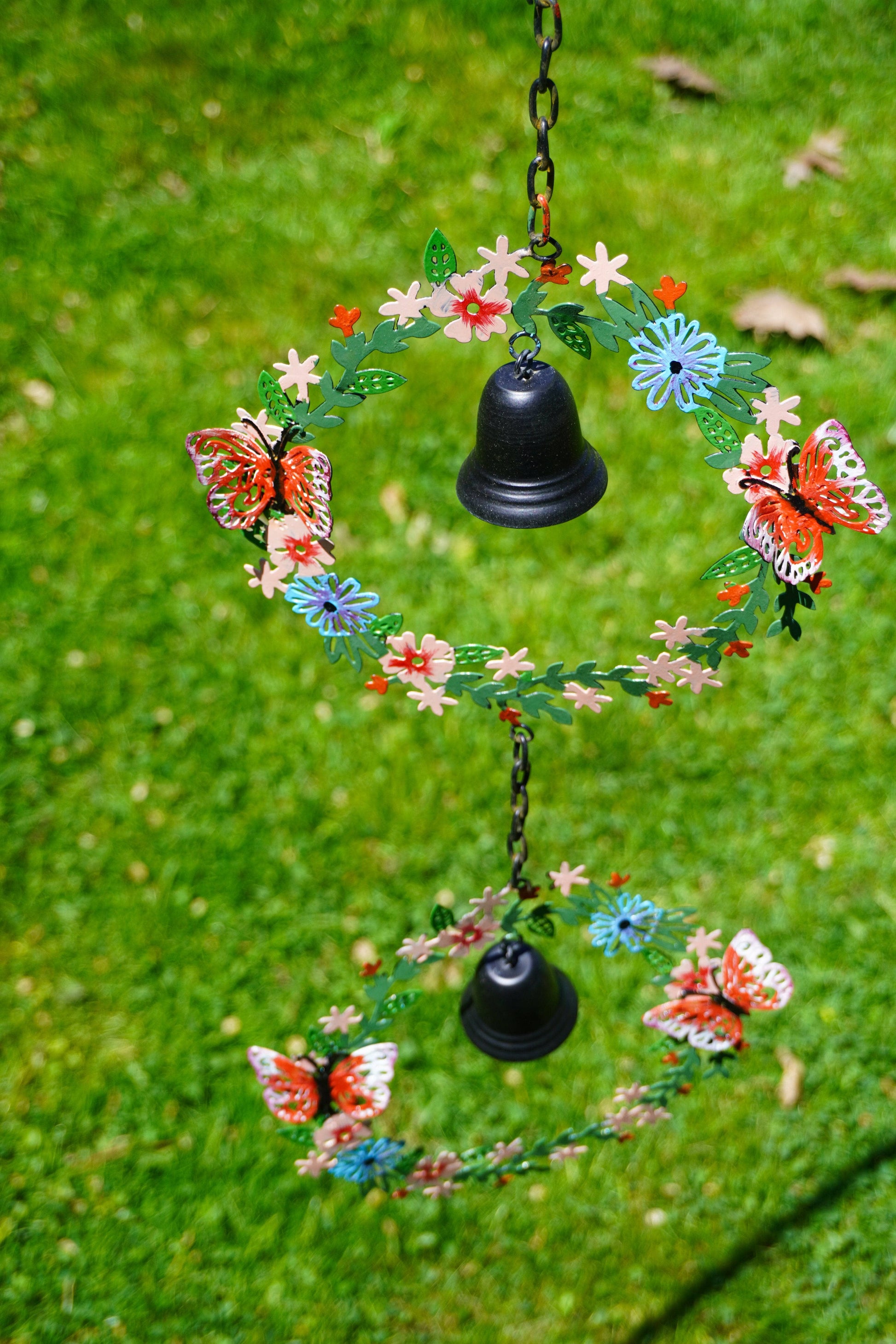 Triple Wreath Multicolor Hanging Ornament - Happy Gardens