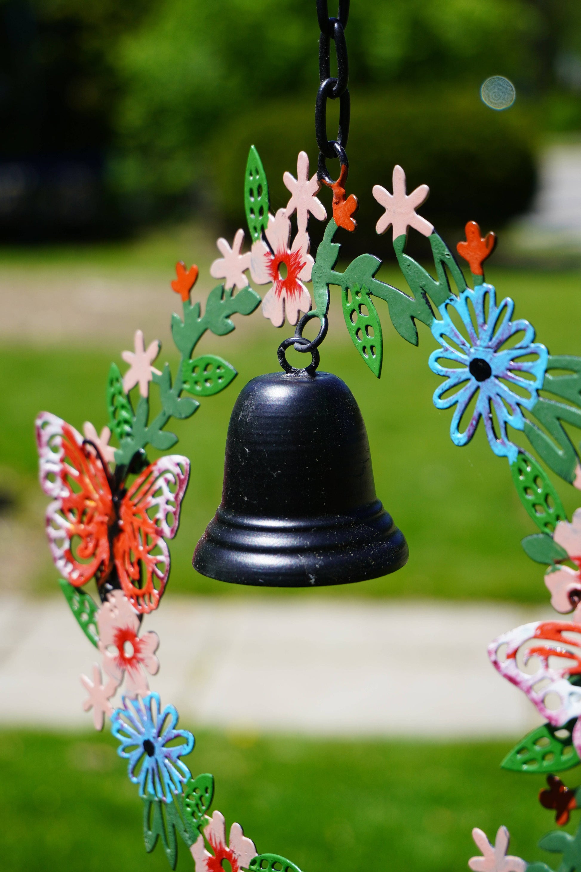 Triple Wreath Multicolor Hanging Ornament - Happy Gardens