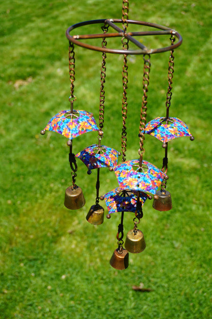 Floral Umbrella Hanging Mobile - Happy Gardens