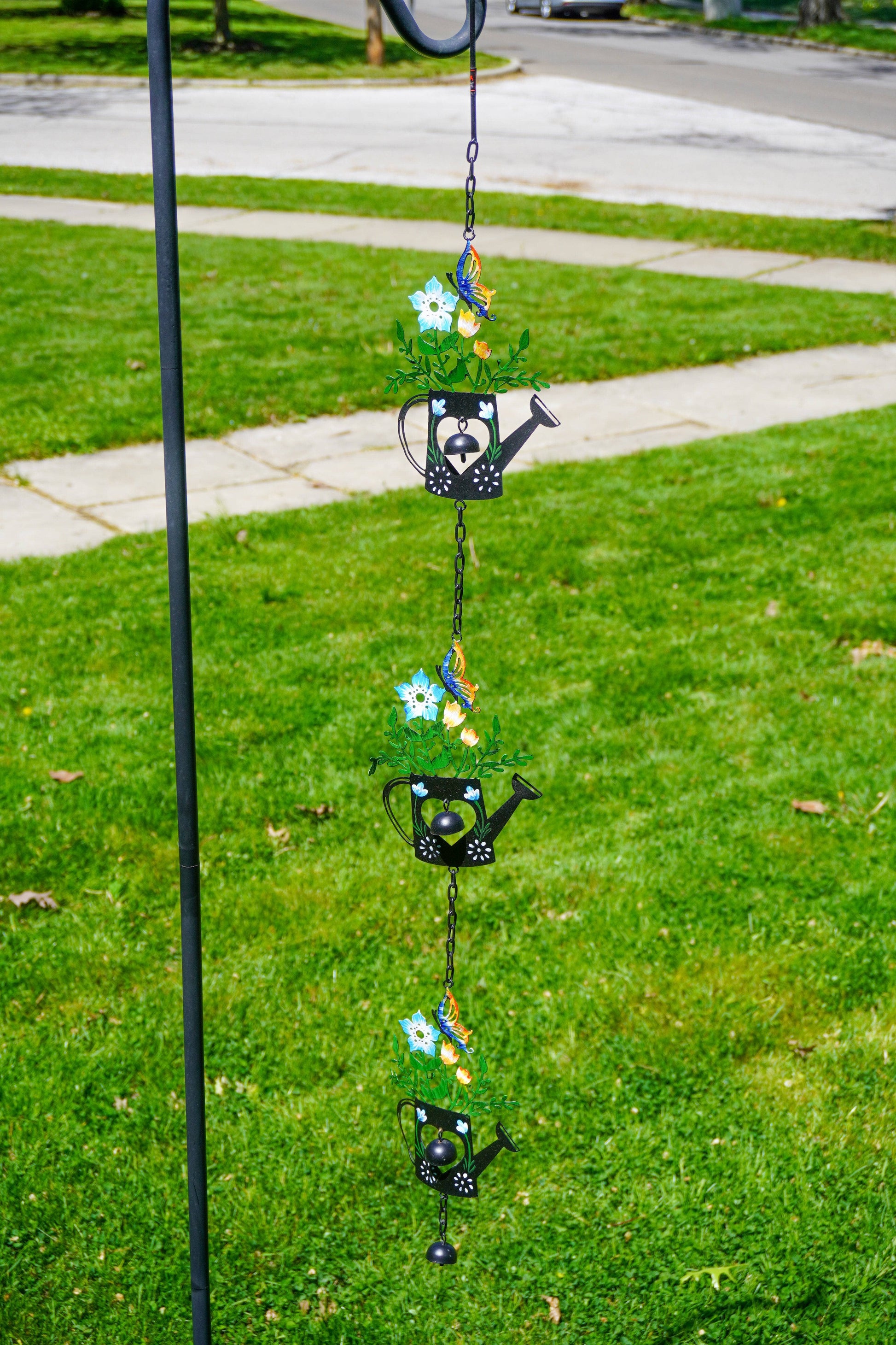 Triple Watering Can Multicolor Hanging Ornament - Happy Gardens