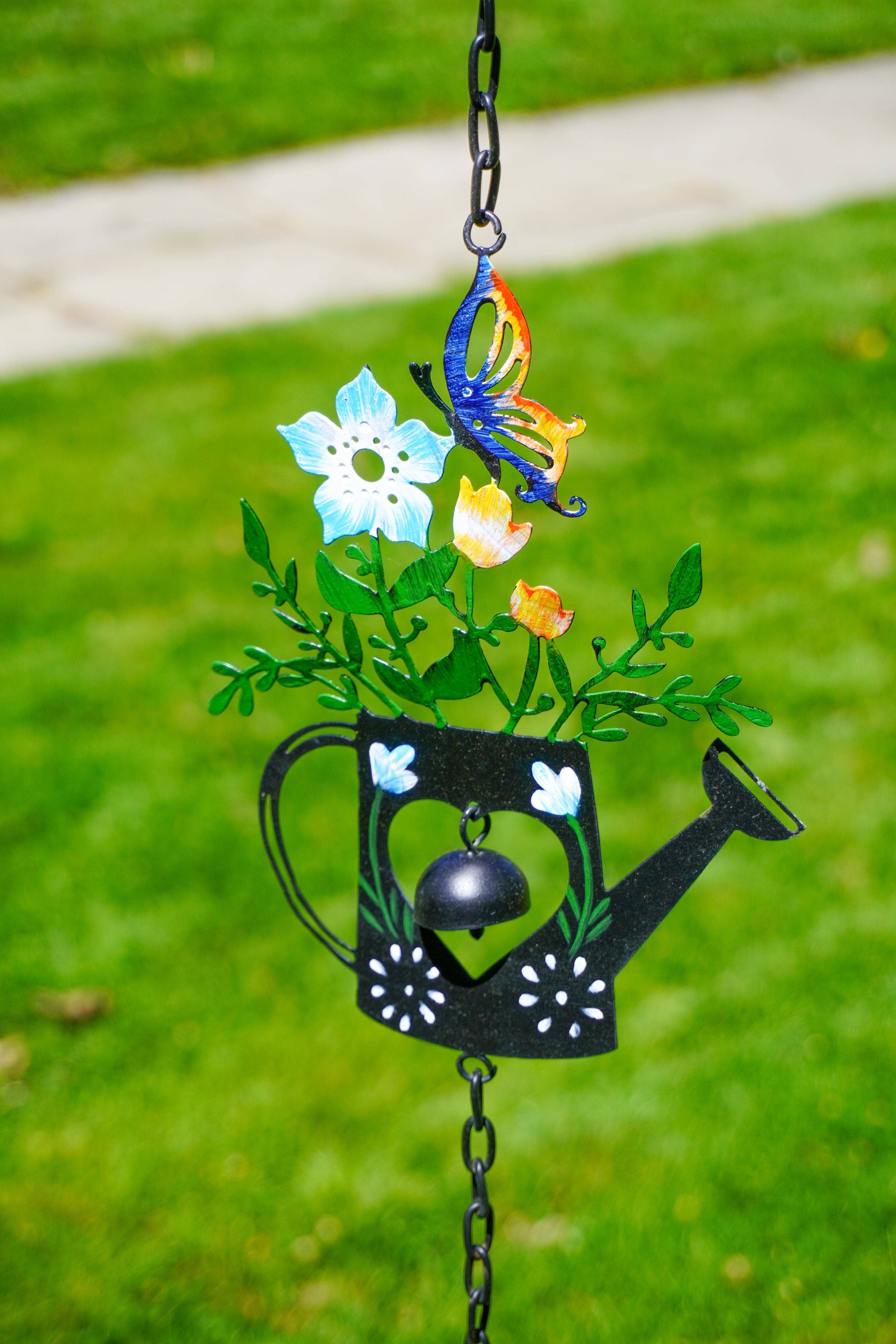 Triple Watering Can Multicolor Hanging Ornament - Happy Gardens