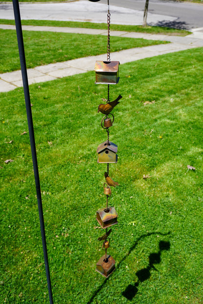 Happy Gardens - Bird House and Birds Garden Ornament