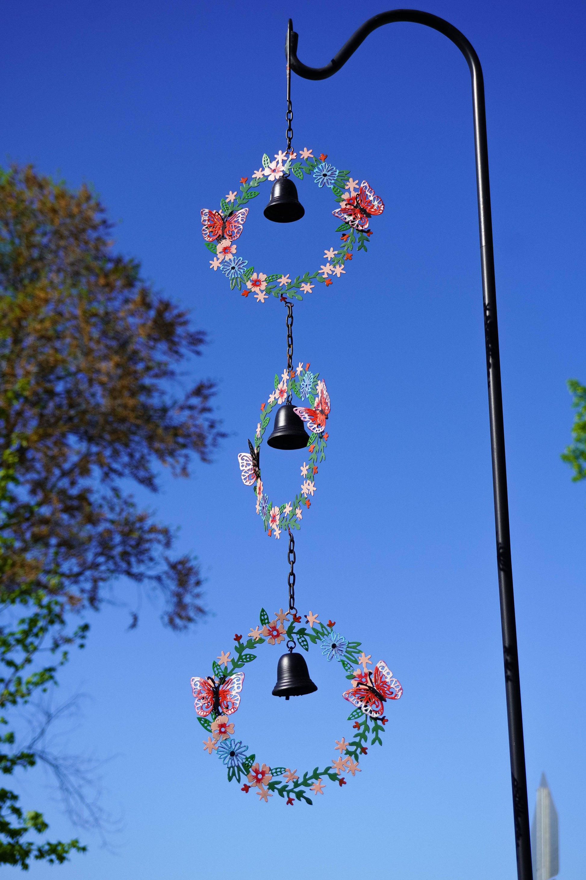 Triple Wreath Multicolor Hanging Ornament - Happy Gardens