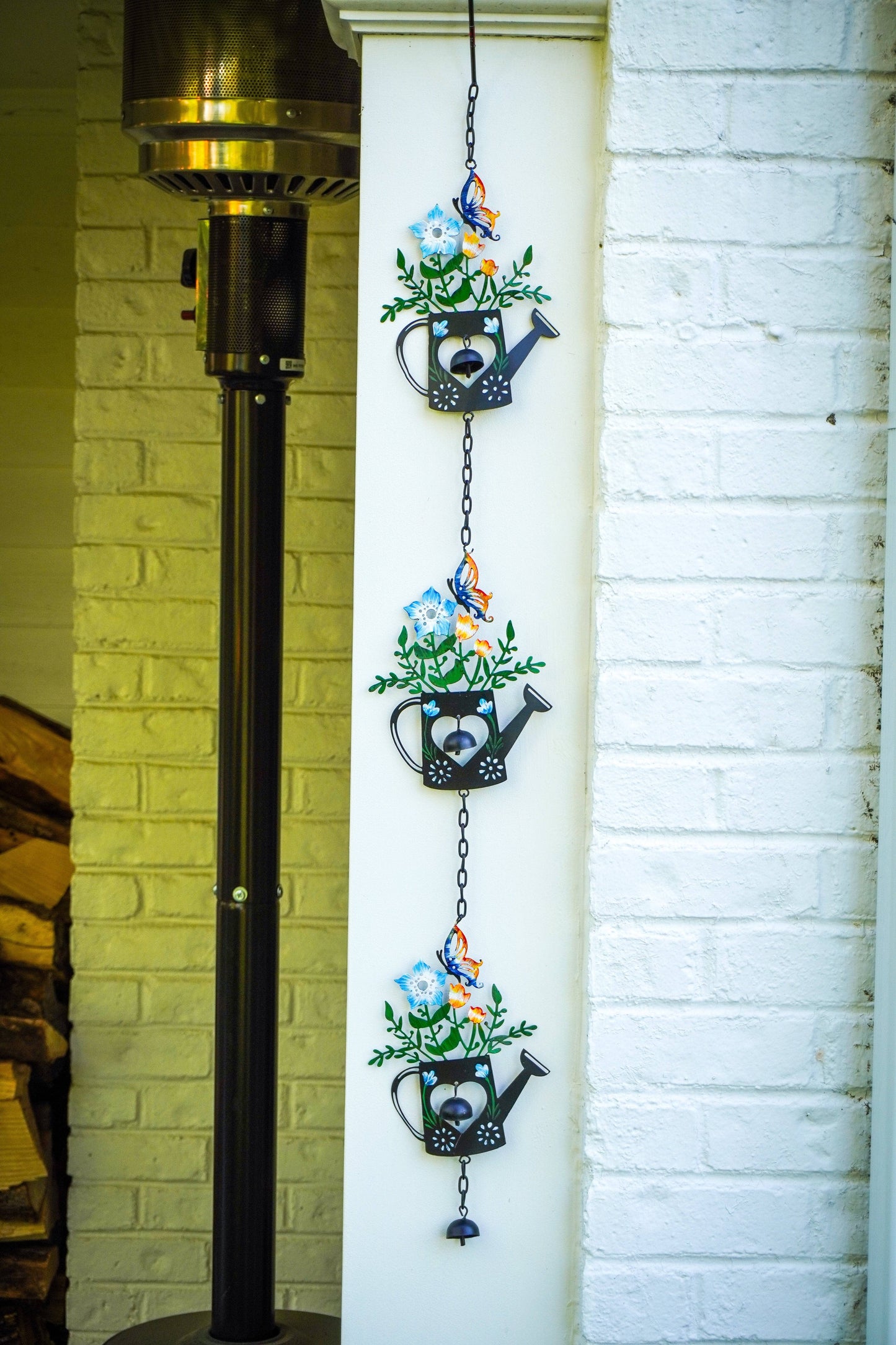 Triple Watering Can Multicolor Hanging Ornament - Happy Gardens