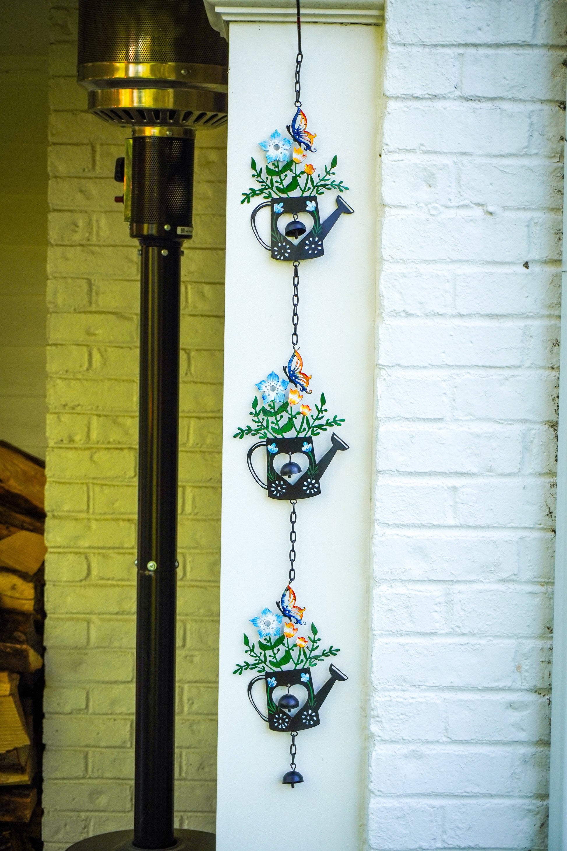 Triple Watering Can Multicolor Hanging Ornament - Happy Gardens