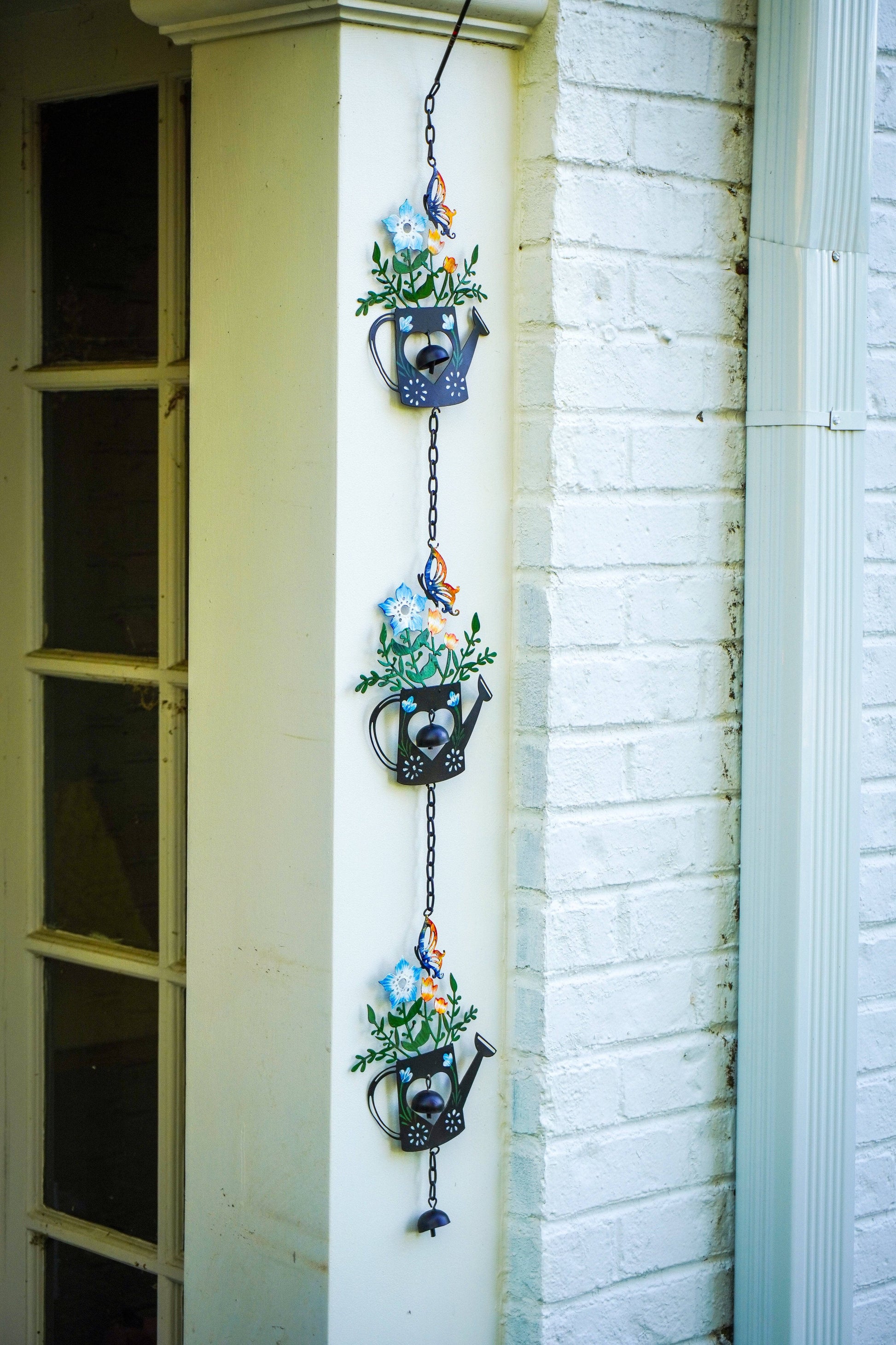 Triple Watering Can Multicolor Hanging Ornament - Happy Gardens