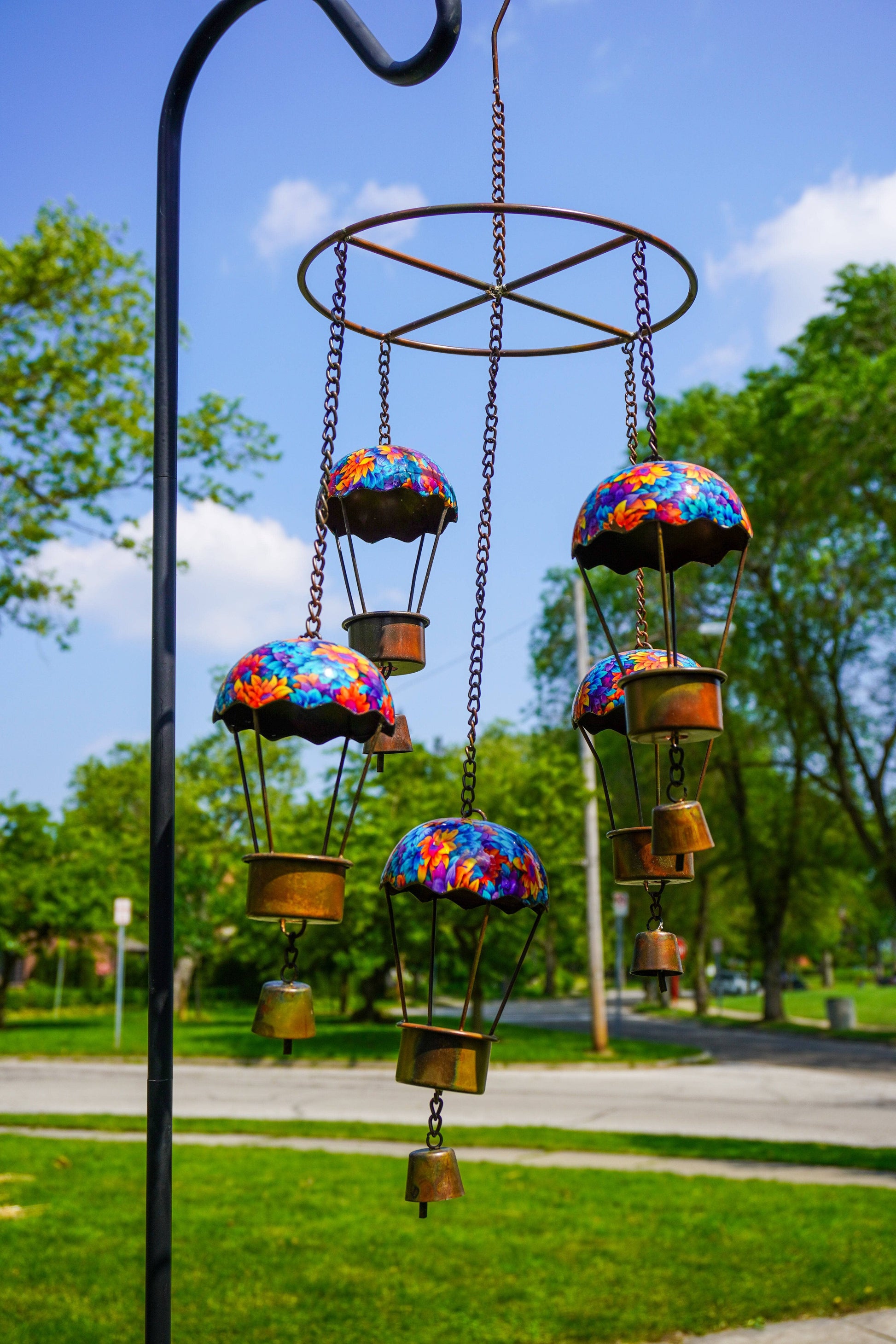 Floral Hot Air Balloon Hanging Mobile - Happy Gardens