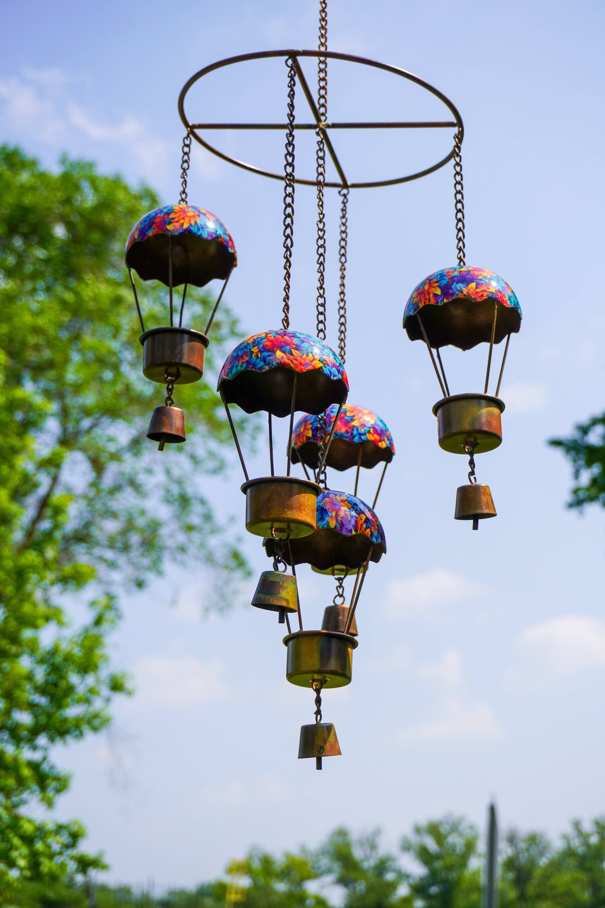 Floral Hot Air Balloon Hanging Mobile - Happy Gardens
