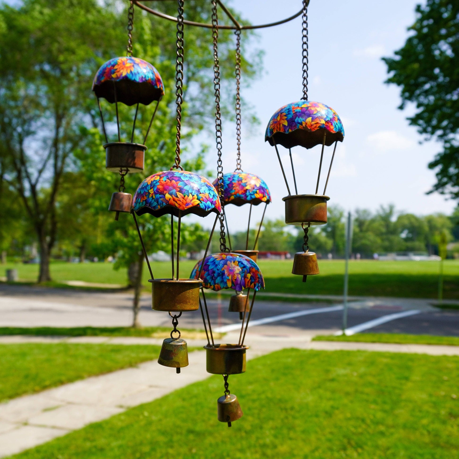 Floral Hot Air Balloon Hanging Mobile - Happy Gardens