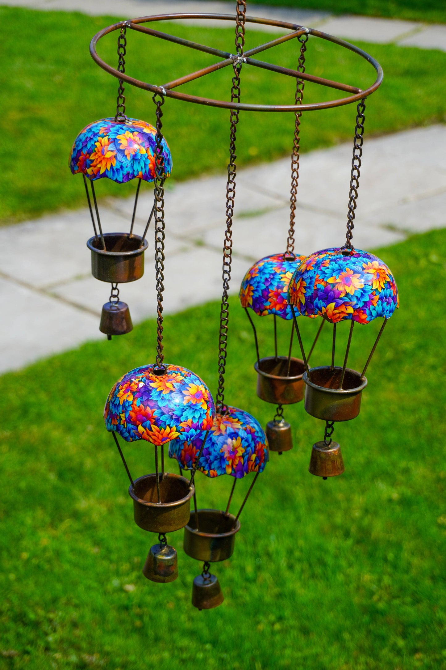 Floral Hot Air Balloon Hanging Mobile - Happy Gardens