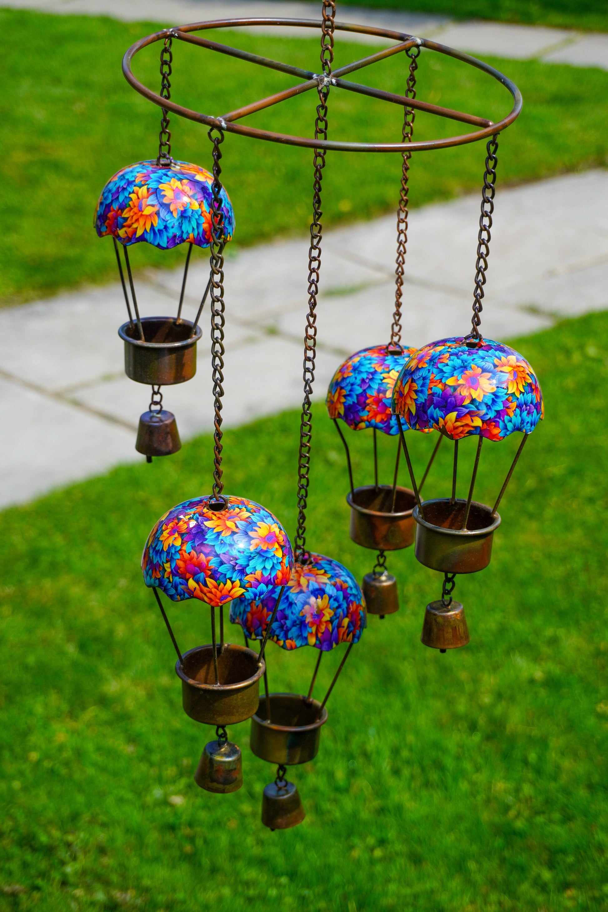 Floral Hot Air Balloon Hanging Mobile - Happy Gardens